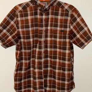 5.11 Tactical Men's Brown and White Plaid Shirt